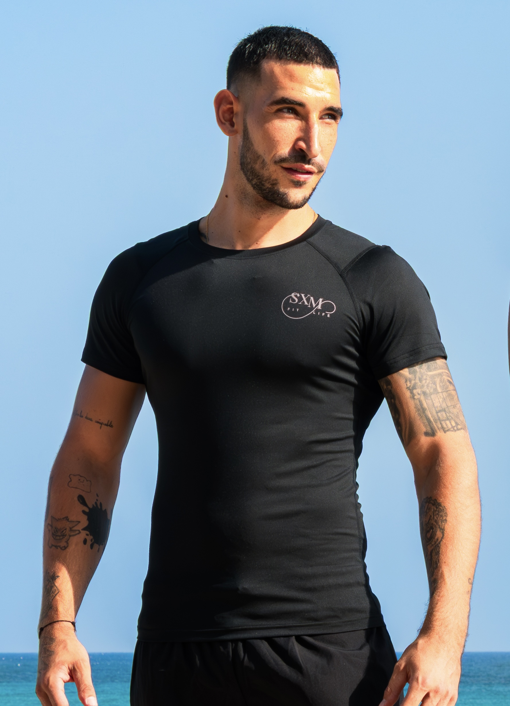 T-shirt BOUNCE Fit Noir / Lavande